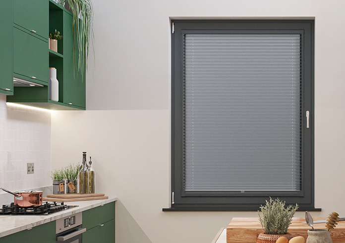 Solaris, Lupa Grey - Stick Fit Pleated Blind - Image 6